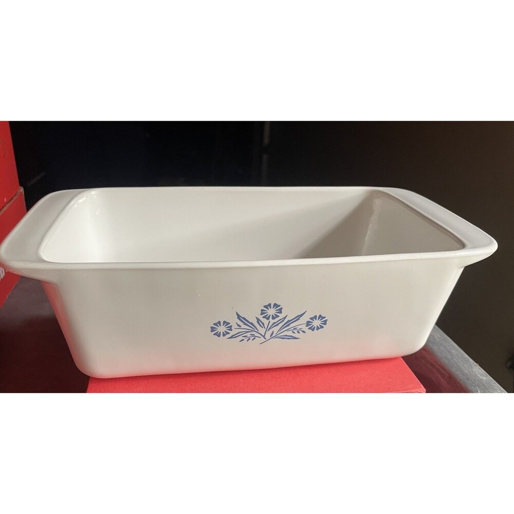 Corning Ware Blue Cornflower Loaf Pan P-315-B 2 Qt 9x5x3 Bread Meatloaf